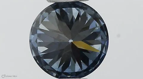 0.38ct ROUND Fancy Vivid Blue VS1 Coloured Lab diamond