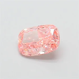1.03ct CUSHION Fancy Vivid Pink VS1 Coloured Lab diamond