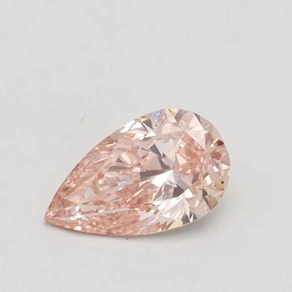 0.5ct PEAR Fancy Pink VS2 Coloured Lab diamond