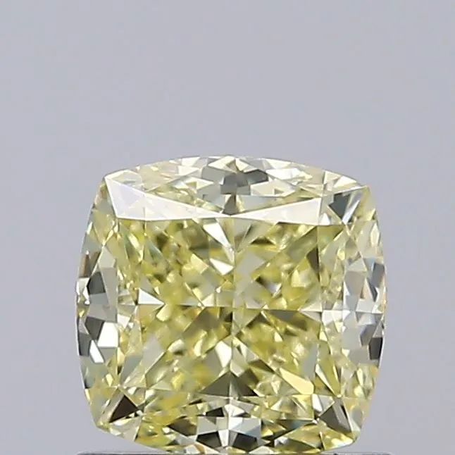 1.03ct CUSHION Fancy Intense Yellow VS1 Coloured Lab diamond