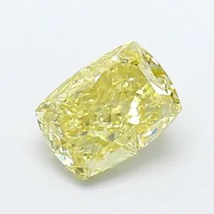 1.06ct CUSHION Fancy Yellow VS1 Coloured Lab diamond