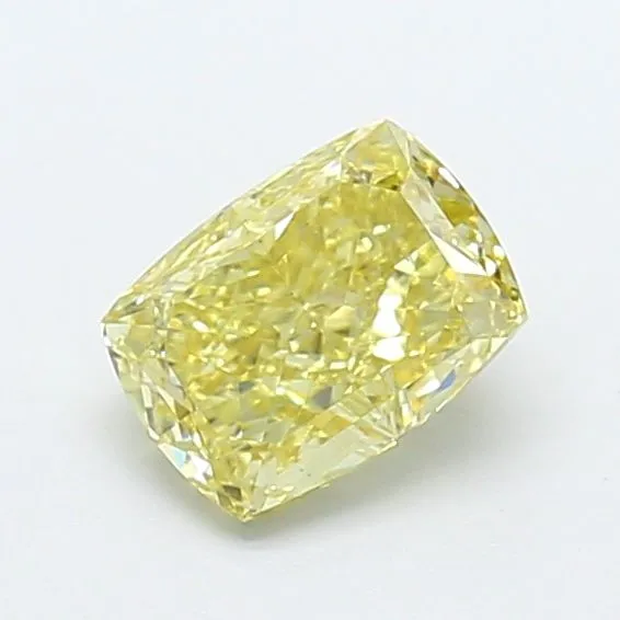 1.06ct CUSHION Fancy Yellow VS1 Coloured Lab diamond