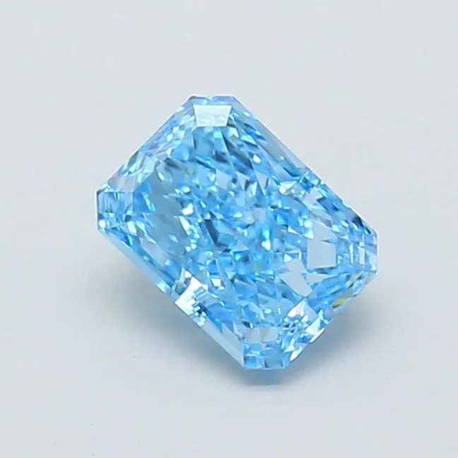 1.10ct RADIANT Fancy Vivid Blue VVS1 Coloured Lab diamond