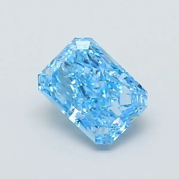 1.1ct RADIANT Fancy Vivid Blue VVS1 Coloured Lab diamond