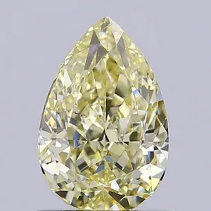 0.85ct PEAR Fancy Light Yellow VS2 Coloured Lab diamond