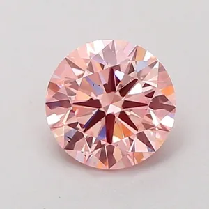 0.95ct ROUND Fancy Intense Pink VS1 Coloured Lab diamond