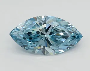 1.4ct MARQUISE Fancy Vivid Blue VS1 Coloured Lab diamond