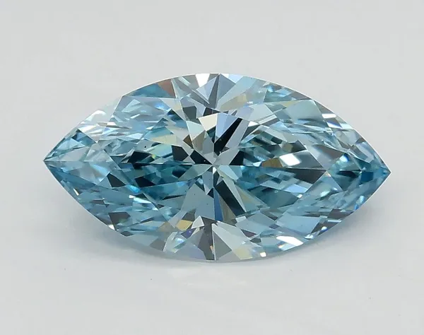 1.4ct MARQUISE Fancy Vivid Blue VS1 Coloured Lab diamond