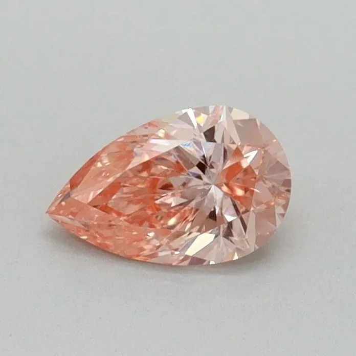 0.41ct PEAR Fancy Vivid Pink VS2 Coloured Lab diamond