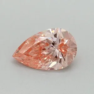 0.41ct PEAR Fancy Vivid Pink VS2 Coloured Lab diamond