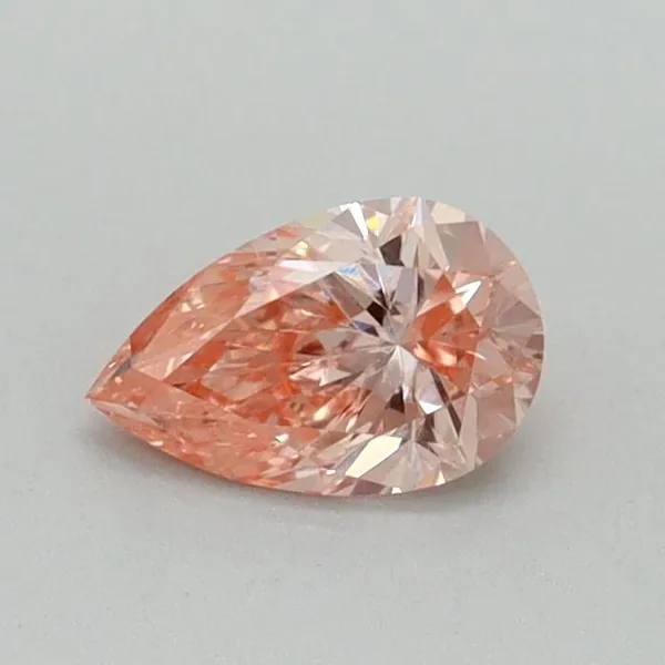 0.41ct PEAR Fancy Vivid Pink VS2 Coloured Lab diamond