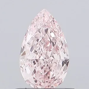 0.64ct PEAR Fancy Vivid Pink VS1 Coloured Lab diamond