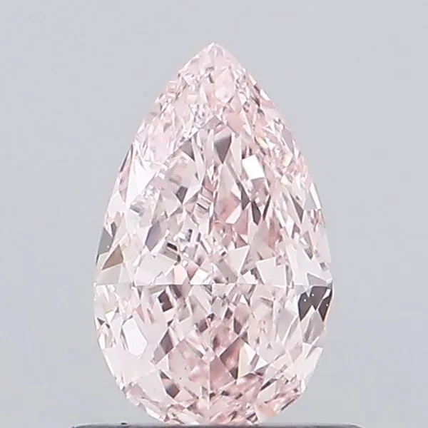 0.64ct PEAR Fancy Vivid Pink VS1 Coloured Lab diamond