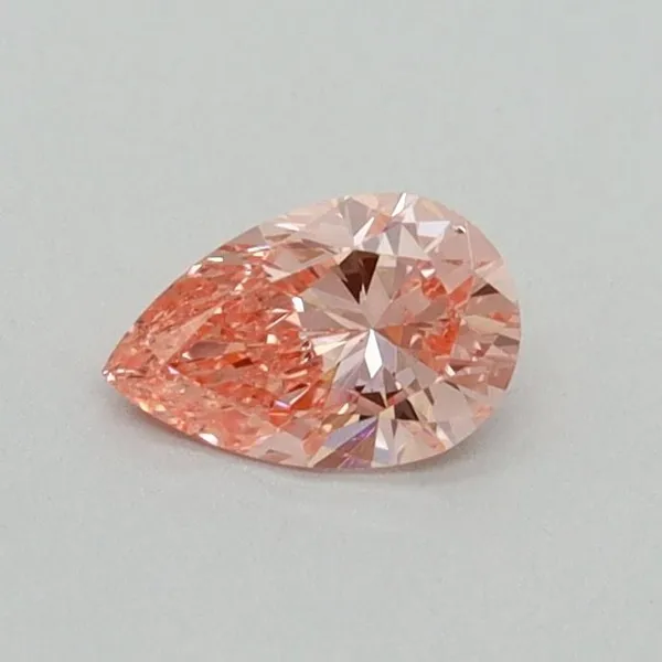 0.33ct PEAR Fancy Vivid Pink VS2 Coloured Lab diamond