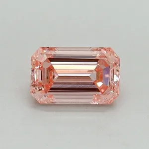0.5ct EMERALD Fancy Vivid Pink VVS2 Coloured Lab diamond