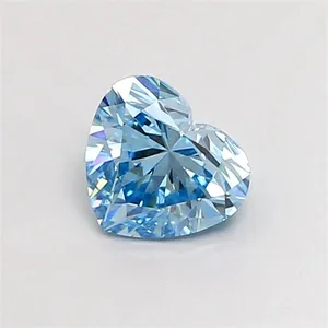 0.76ct HEART Fancy Vivid Blue VS1 Coloured Lab diamond