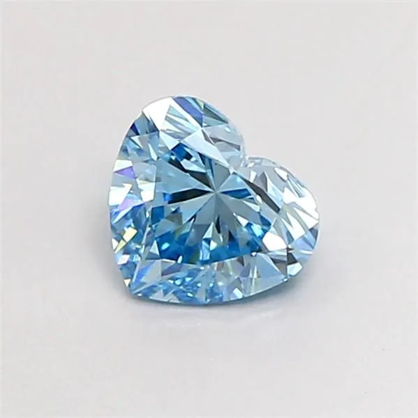 0.76ct HEART Fancy Vivid Blue VS1 Coloured Lab diamond