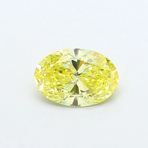 0.71ct OVAL Fancy Intense Yellow VS2 Coloured Lab diamond