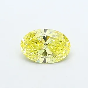 0.71ct OVAL Fancy Intense Yellow VS2 Coloured Lab diamond