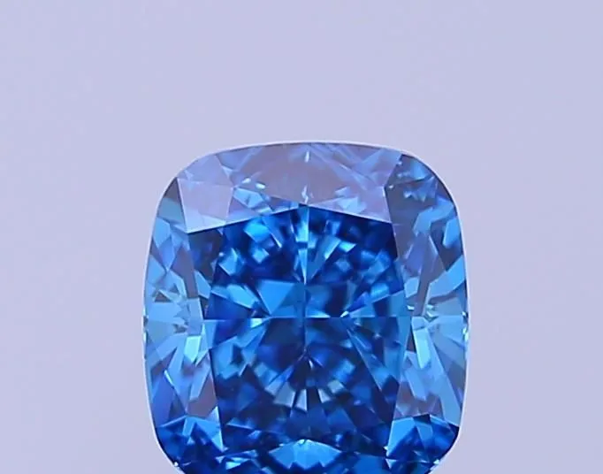 1.03ct CUSHION Fancy Vivid Blue VVS2 Coloured Lab diamond