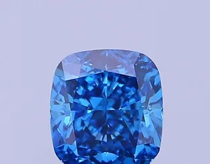 1.03ct CUSHION Fancy Vivid Blue VVS2 Coloured Lab diamond