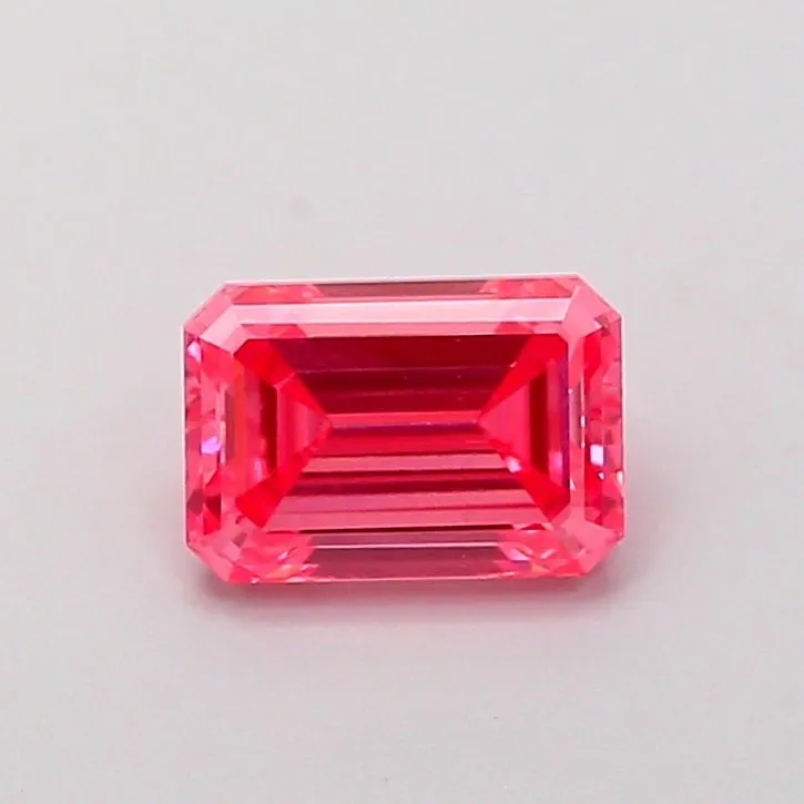 1.11ct EMERALD Fancy Vivid Pink VVS2 Coloured Lab diamond
