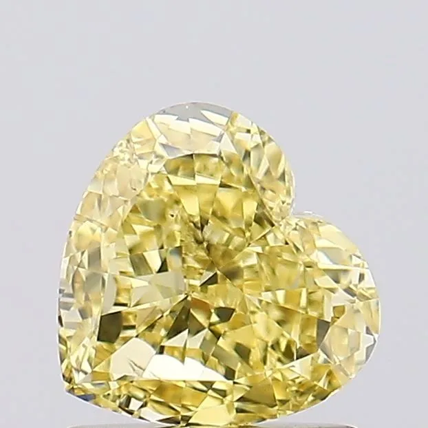 1.02ct HEART Fancy Vivid Yellow VS2 Coloured Lab diamond