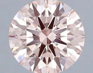 0.61ct ROUND Fancy Intense Pink VVS2 Coloured Lab diamond