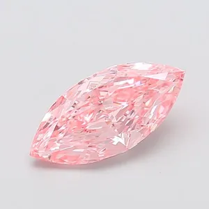 2ct MARQUISE Fancy Vivid Pink VS1 Coloured Lab diamond