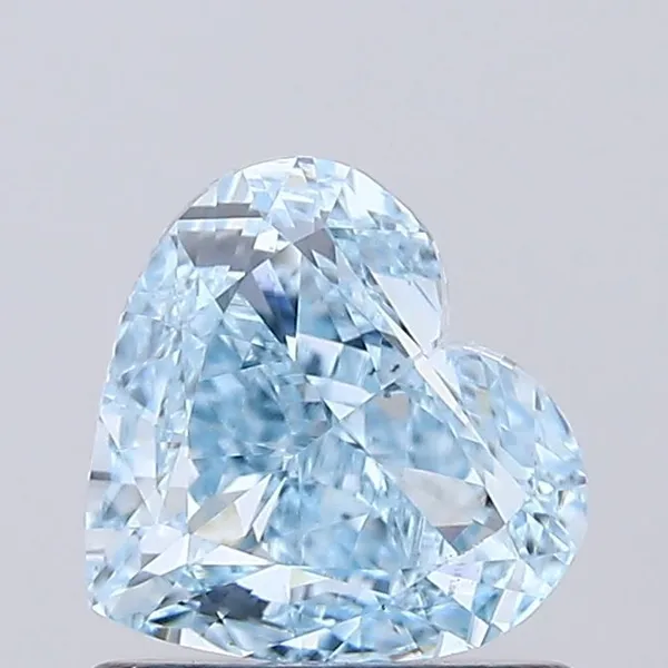 1.07ct HEART Fancy Vivid Blue VS1 Coloured Lab diamond