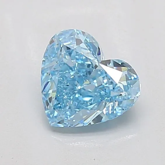 1.22ct HEART Fancy Vivid Blue VVS2 Coloured Lab diamond