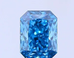 0.76ct RADIANT Fancy Vivid Blue VS1 Coloured Lab diamond