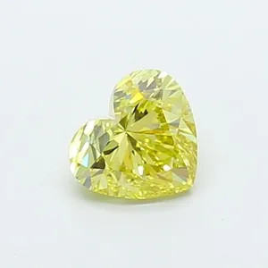 1ct HEART Fancy Intense Yellow VS1 Coloured Lab diamond