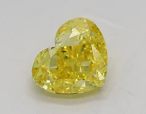 1.41ct HEART Fancy Vivid Yellow VVS2 Coloured Lab diamond
