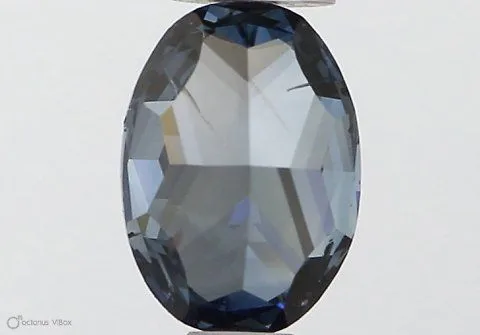 0.60ct OVAL Fancy Vivid Blue SI2 Coloured Lab diamond