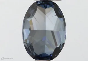 0.6ct OVAL Fancy Vivid Blue SI2 Coloured Lab diamond