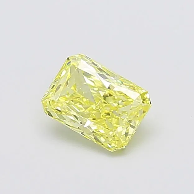 0.92ct RADIANT Fancy Intense Yellow VS2 Coloured Lab diamond