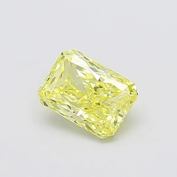 0.92ct RADIANT Fancy Intense Yellow VS2 Coloured Lab diamond