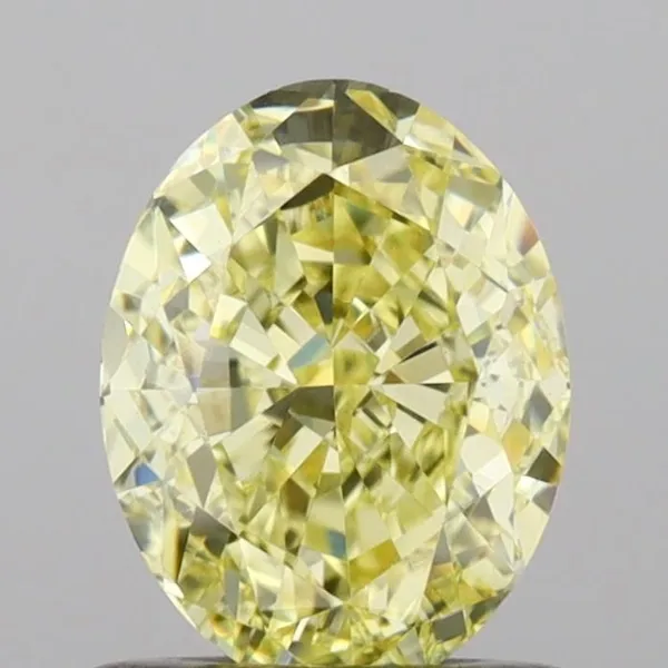1.01ct OVAL Fancy Yellow VS1 Coloured Lab diamond