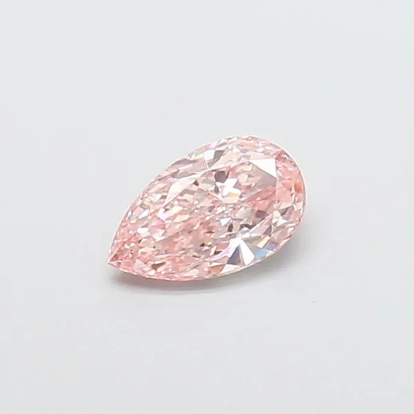 0.66ct PEAR Fancy Intense Pink VS1 Coloured Lab diamond