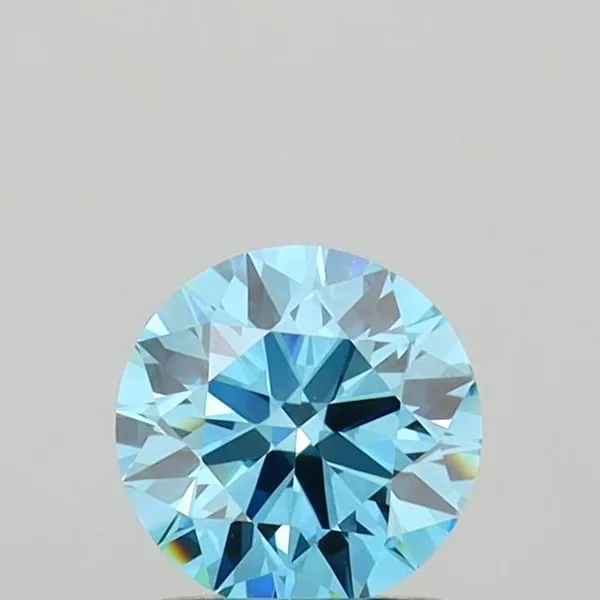 1.11ct ROUND Fancy Vivid Blue VVS2 Coloured Lab diamond