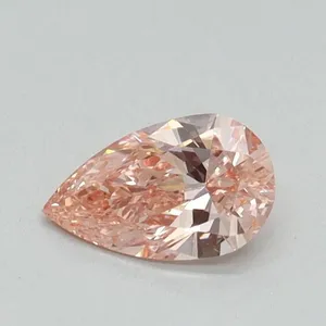 0.4ct PEAR Fancy Vivid Pink VS1 Coloured Lab diamond