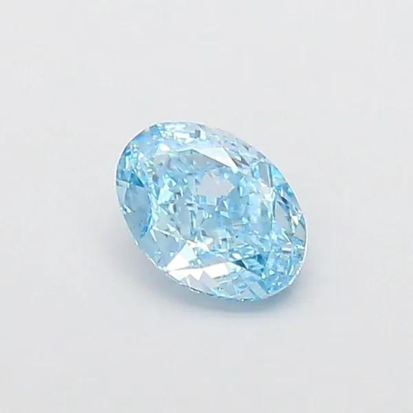1.05ct OVAL Fancy Vivid Blue VS1 Coloured Lab diamond