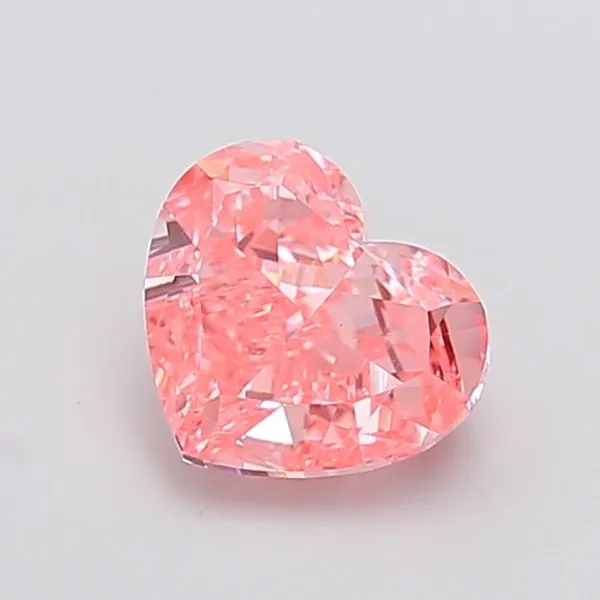 1.94ct HEART Fancy Vivid Pink VVS1 Coloured Lab diamond