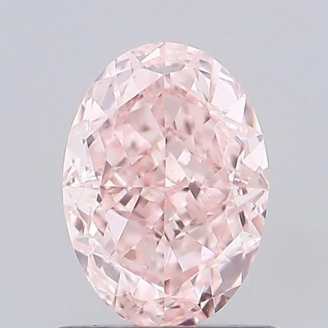 1.00ct OVAL Fancy Intense Pink VS1 Coloured Lab diamond
