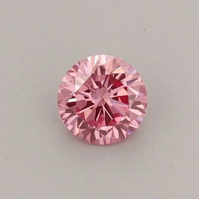 0.32ct ROUND Fancy Vivid Pink VVS2 Coloured Lab diamond