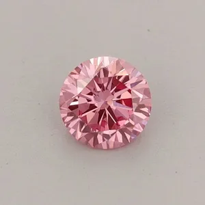 0.32ct ROUND Fancy Vivid Pink VVS2 Coloured Lab diamond