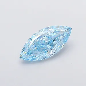 1.86ct MARQUISE Fancy Vivid Blue VVS2 Coloured Lab diamond