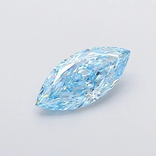 1.86ct MARQUISE Fancy Vivid Blue VVS2 Coloured Lab diamond