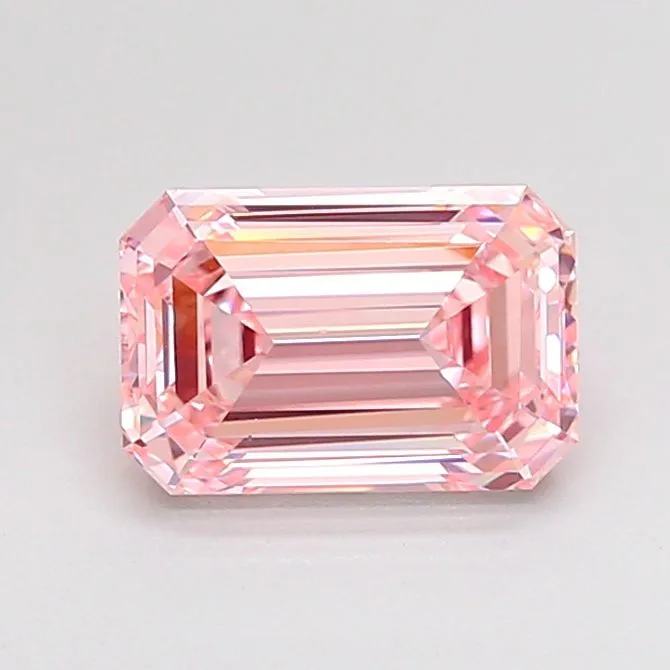 1.57ct EMERALD Fancy Vivid Pink VS1 Coloured Lab diamond